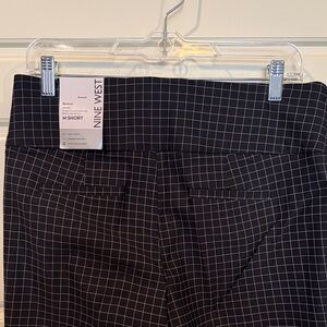 Nine West Black Grid Pattern Trousers